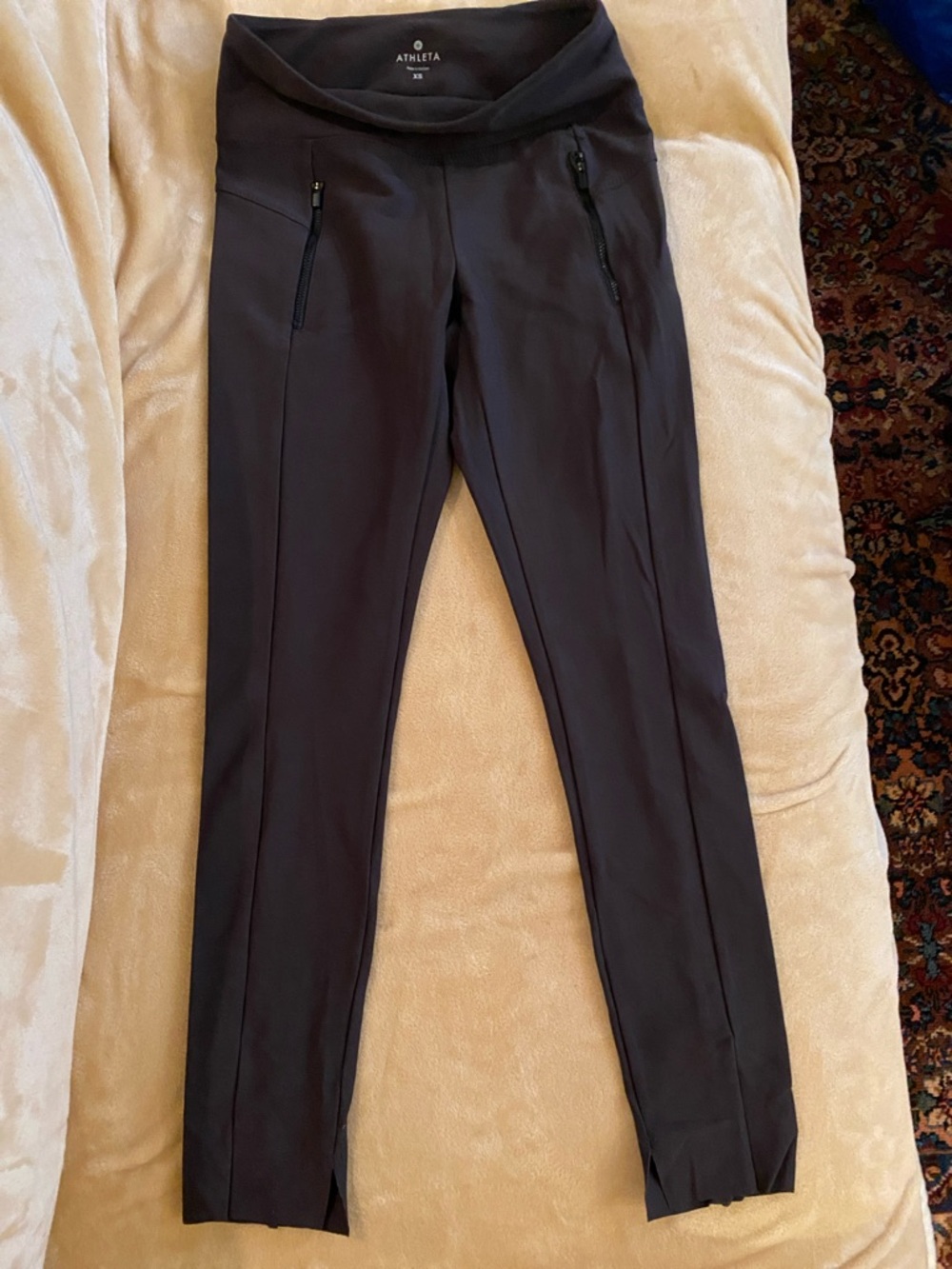 Athleta Black High-Rise Zip-Pocket Leggings